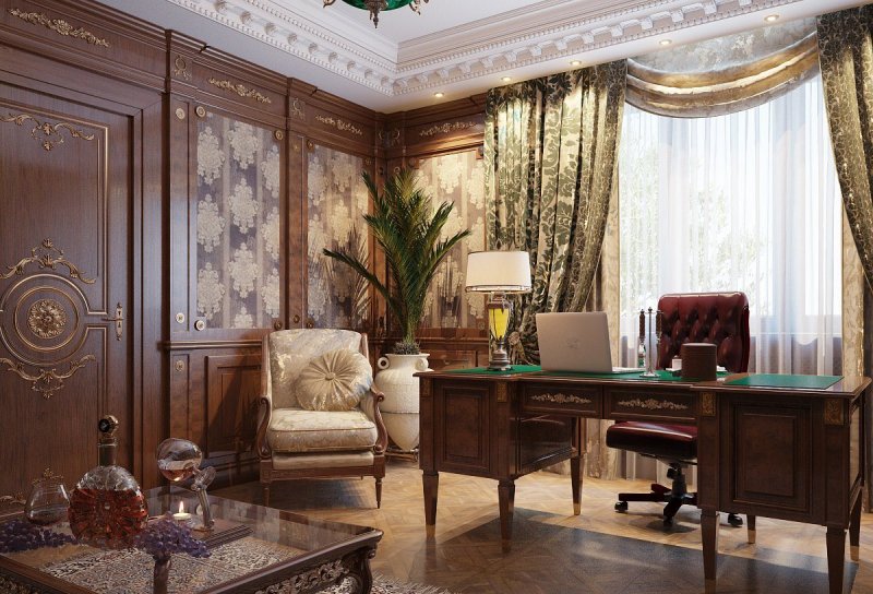 Классический интерьер кабинета