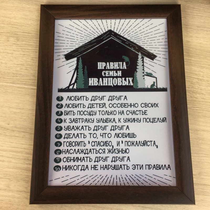 Правила этого дома табличка из дерева