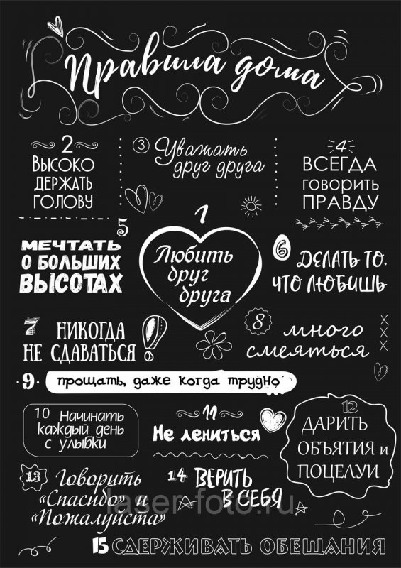 Правила этого дома табличка