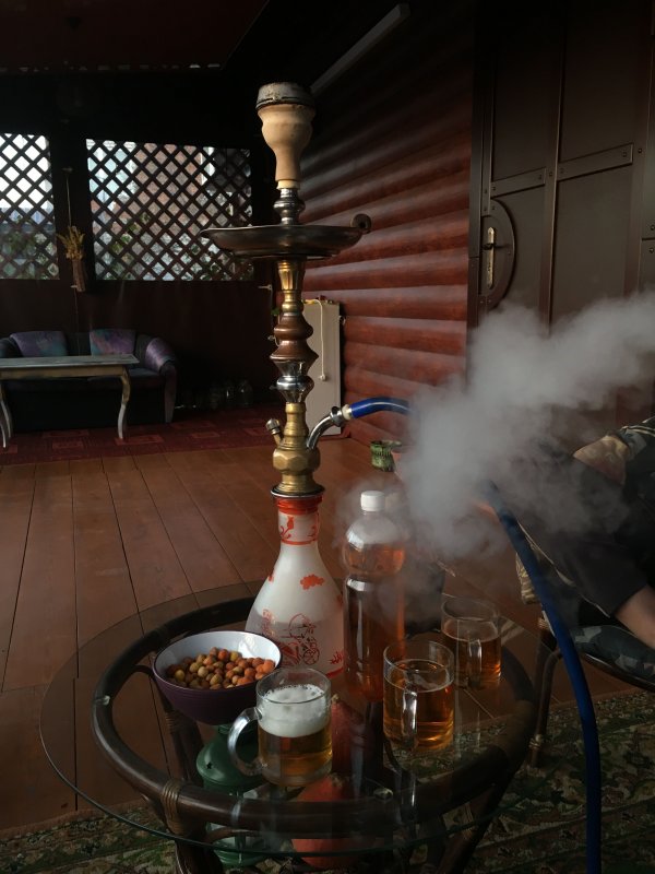 Кальян в беседке
