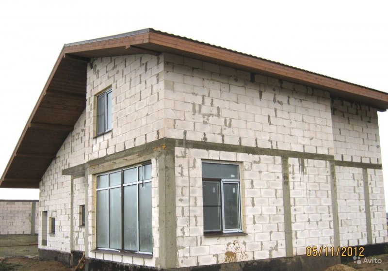 Каркасный дом из шлакоблока