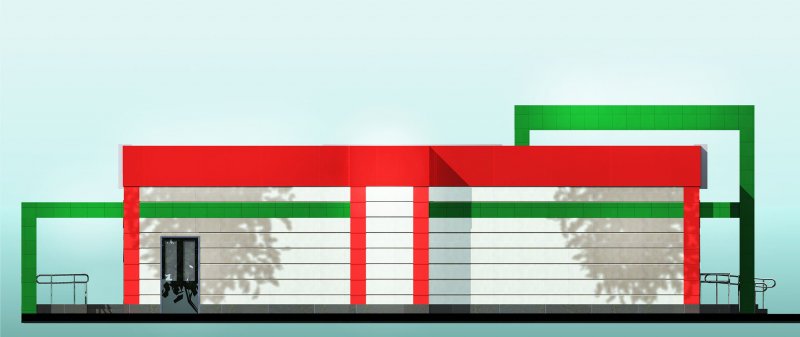 Фасады магазинов Пятерочка чертежи