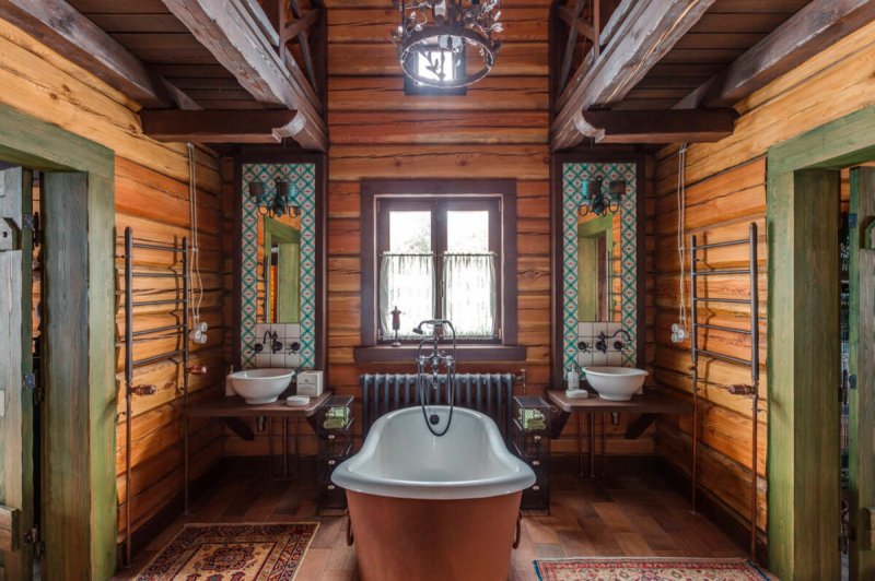 Ванная имитация бруса