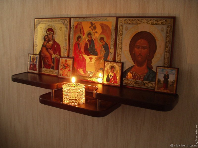 Полка для икон дип 500х330с