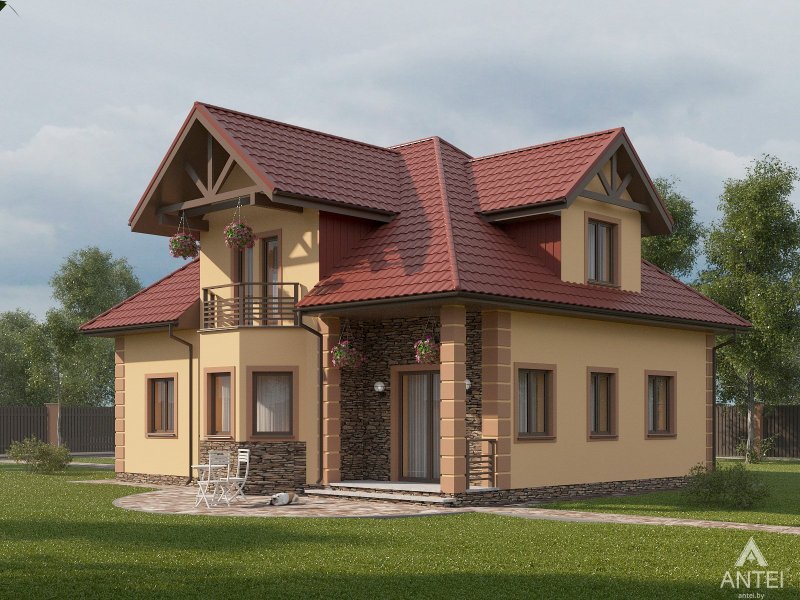 Красивые фасады домов с мансардой