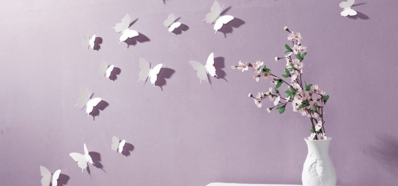 Декоративные бабочки для интерьера