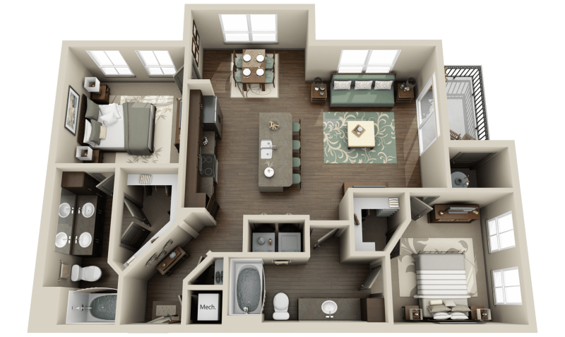 3d планировка квартиры