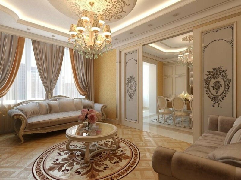 Классический интерьер гостиной