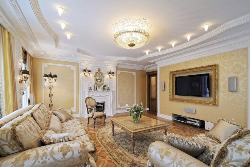 Красивые потолки классика