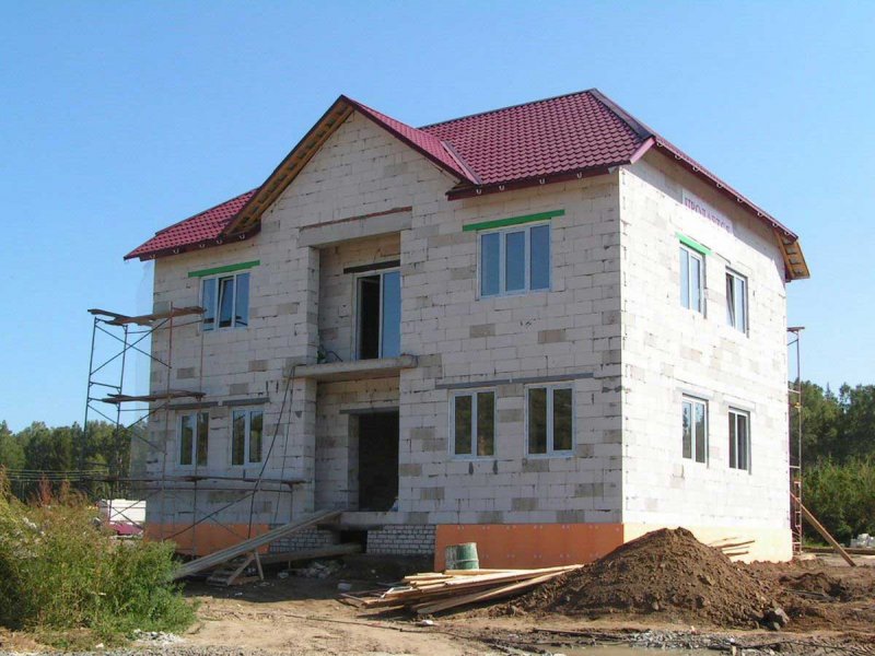 Стройка дома из газобетона