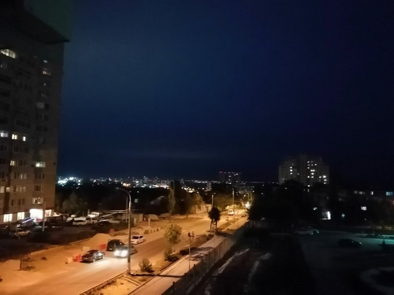 Вид с окна на Казань ночью