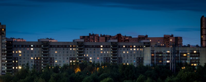 Панорама города спальный район