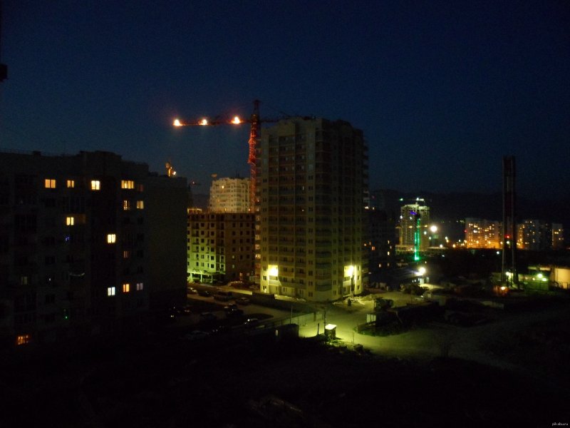 Вид из окна Астрахань ночной