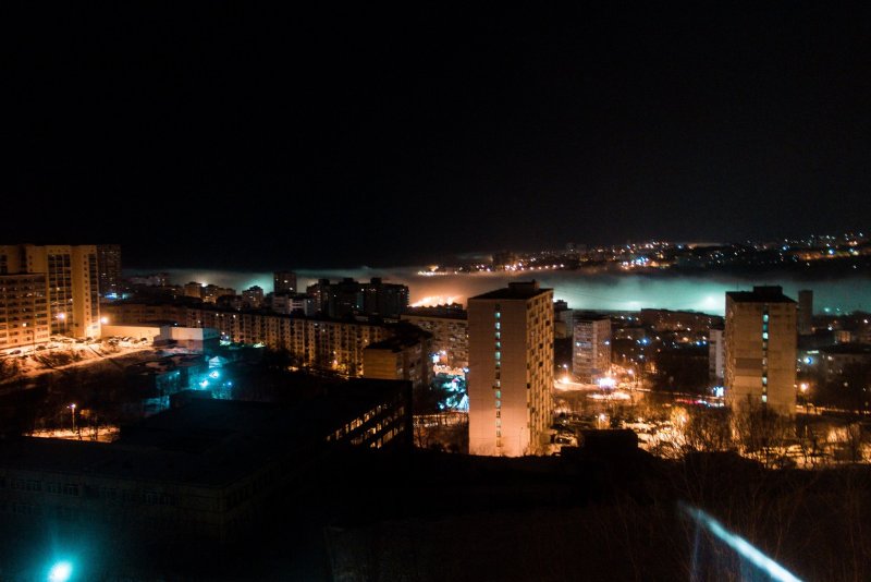 Вид с окна. Ночной Краснодар
