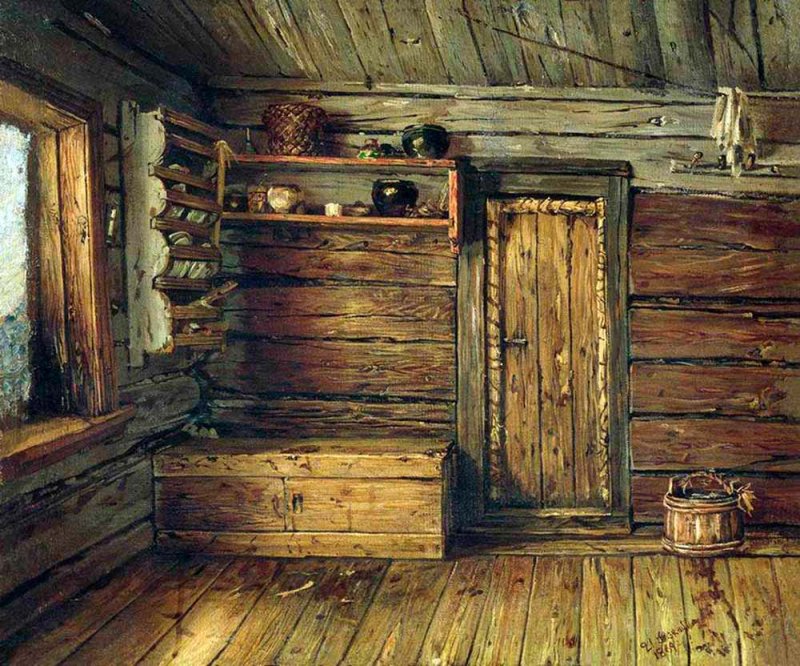Интерьер русской избы 19 века