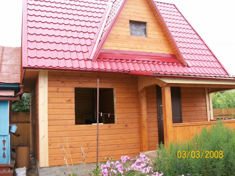 Имитация бруса на бани фронтоны