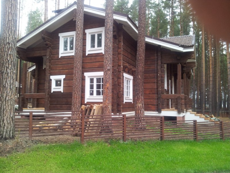 Интерьеры норвежских домов из лафета