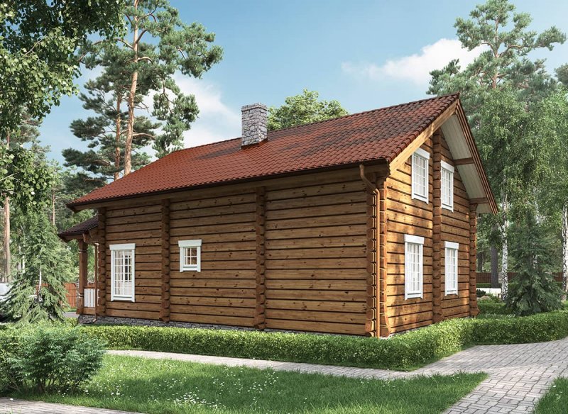 Дом лафет фасад