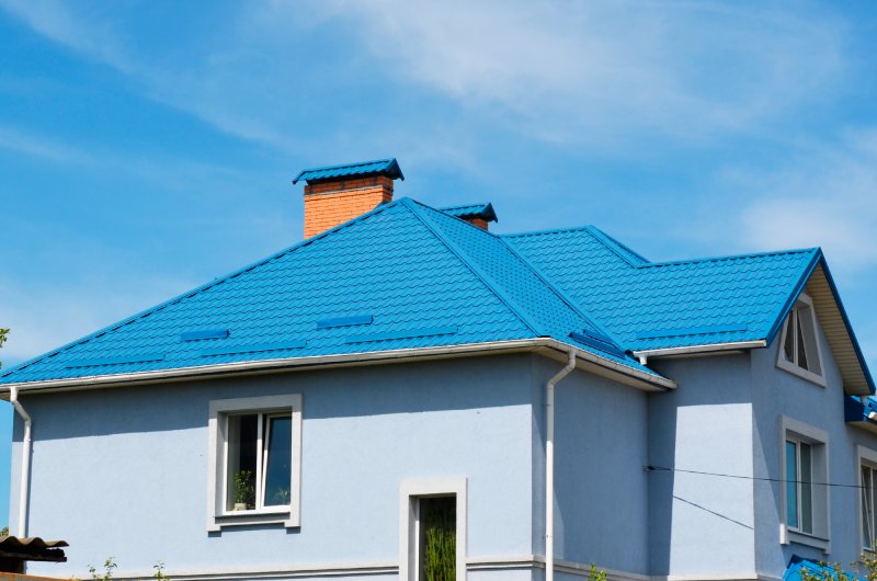 Металлочерепица синяя
