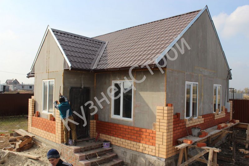 Обшить каркасник кирпичом
