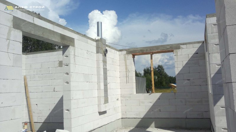 Кладка газобетон первый этаж