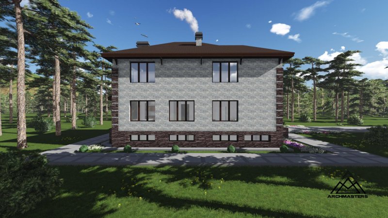 Комбинированные дома из камня проекты эконом класса