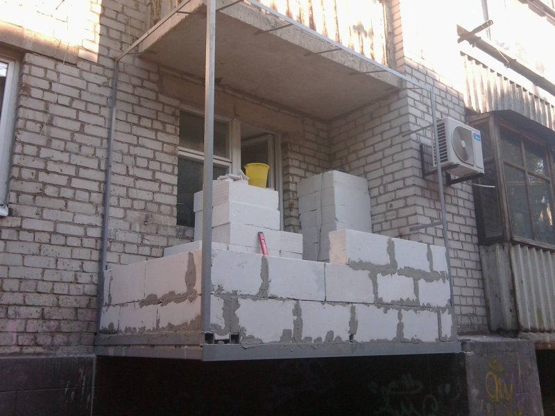 Балкон из газоблока