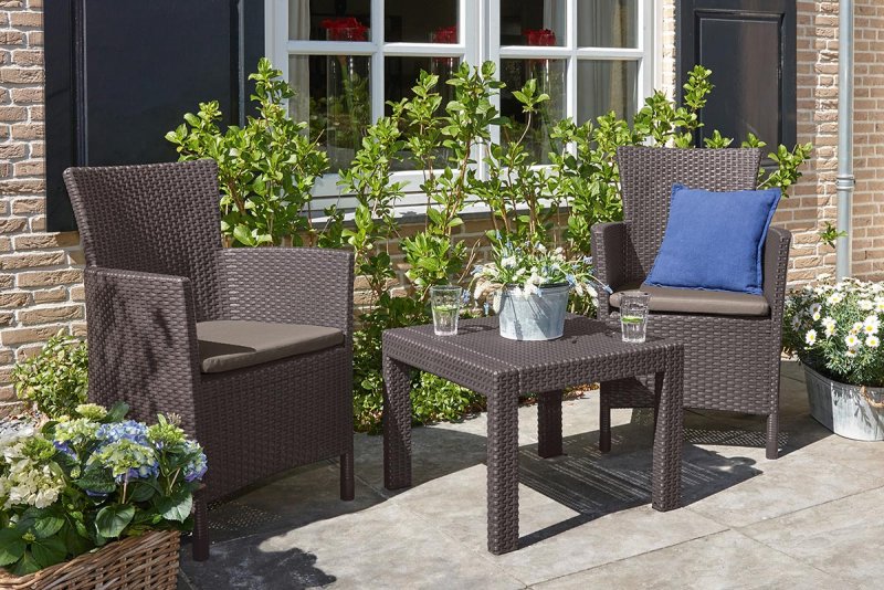 Комплект садовой мебели Keter Rosario balcony Set / 216777 (графитовы