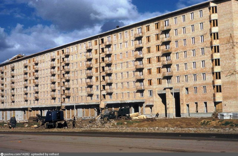 Ленинский проспект постройки зданий в СССР