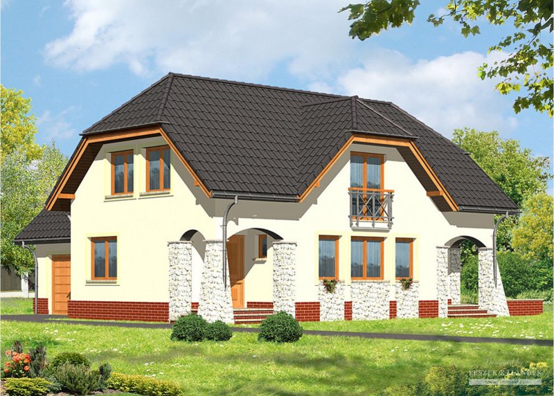 Дом с мансардной крышей