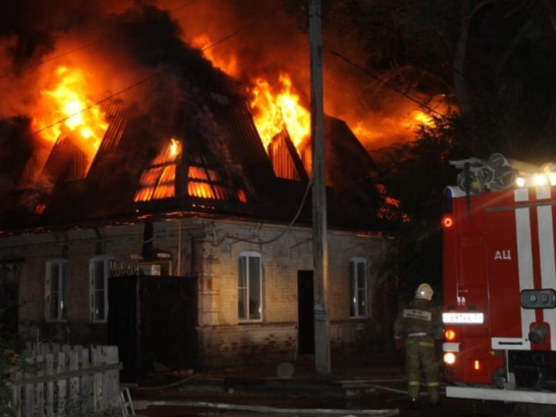 Пожар в Александровская вчера