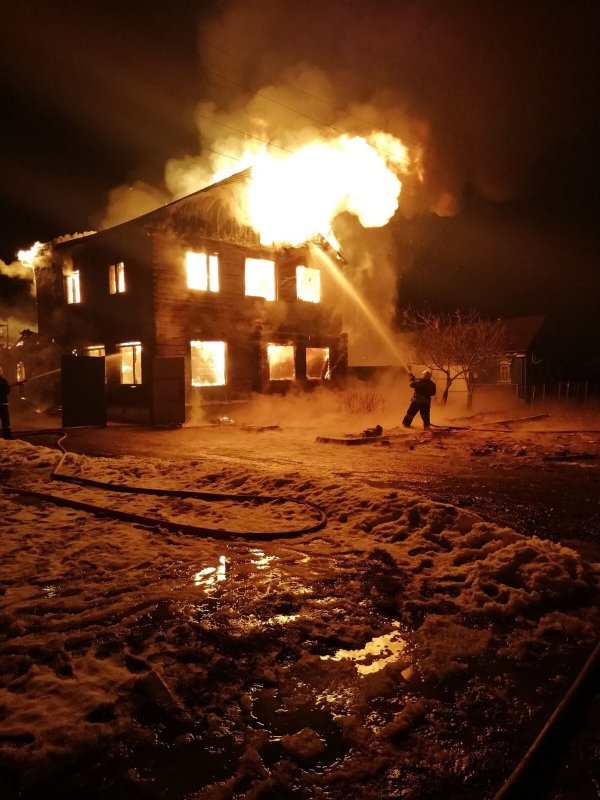 Пожар в частном доме