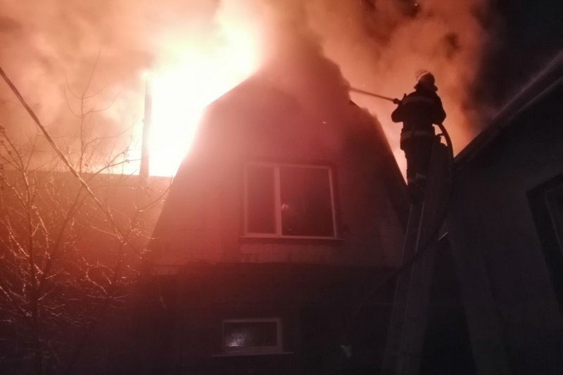 Пожар в частном доме