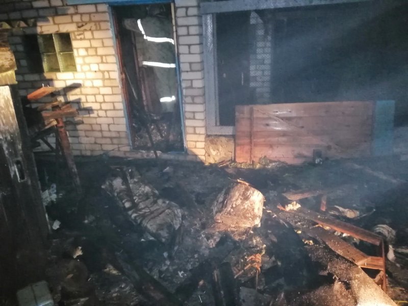 Вчера горел дом в Демянске