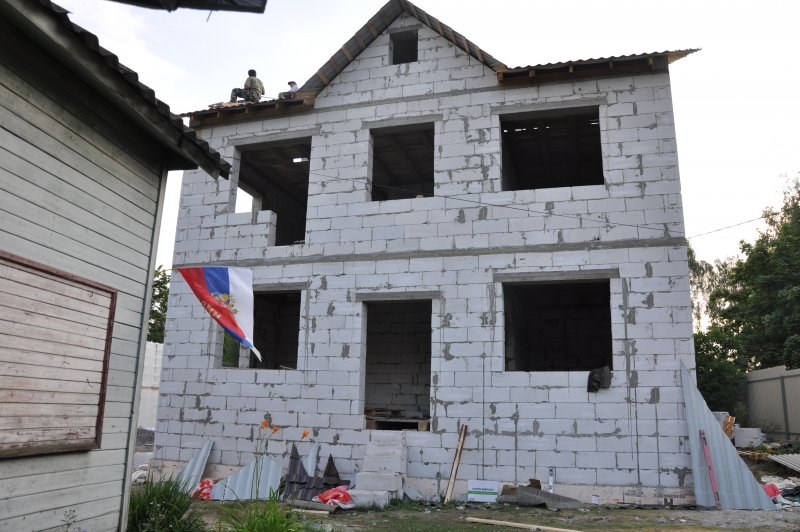 Пристройка из газобетона