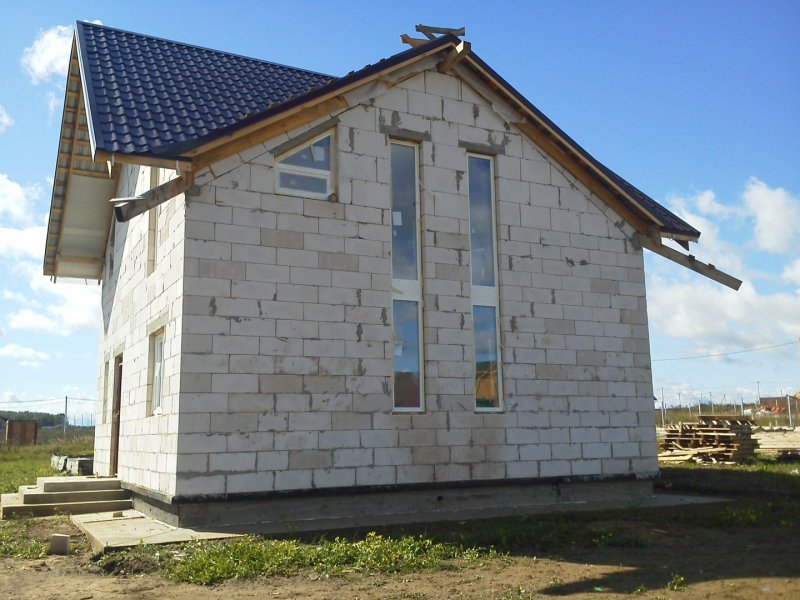 Круглая стена из газобетона