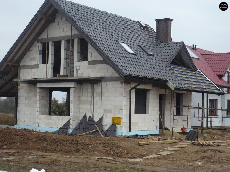 Дом из пеноблоков с панорамными окнами