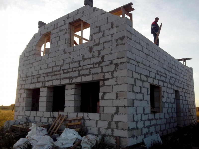 Одноэтажный дом из газобетона