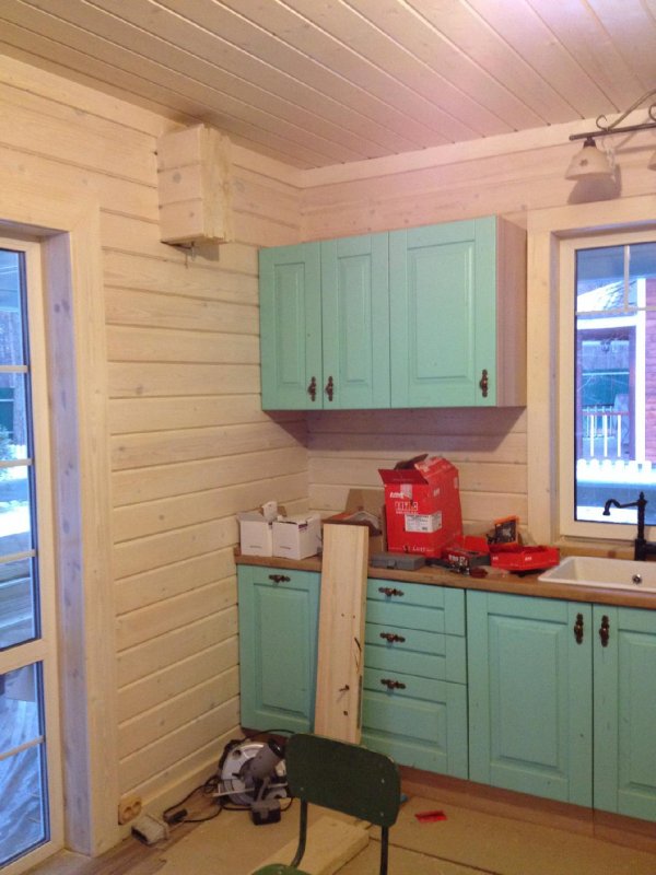 Tikkurila зеленый имитация бруса