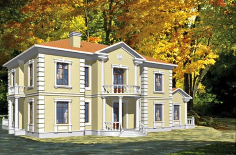 Классические двухэтажные дома проекты