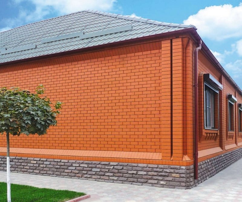 Фасады домов из красного кирпича