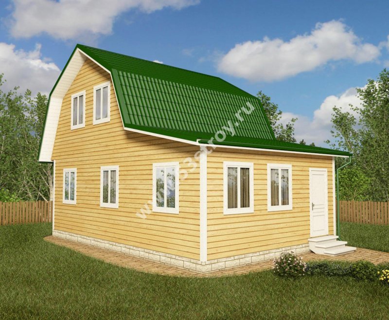Каркасный дом 6х9 с мансардой