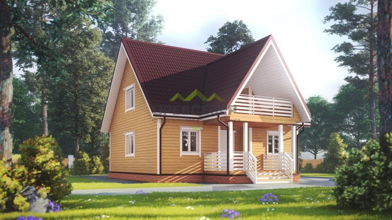 Дома из бруса с мансардой
