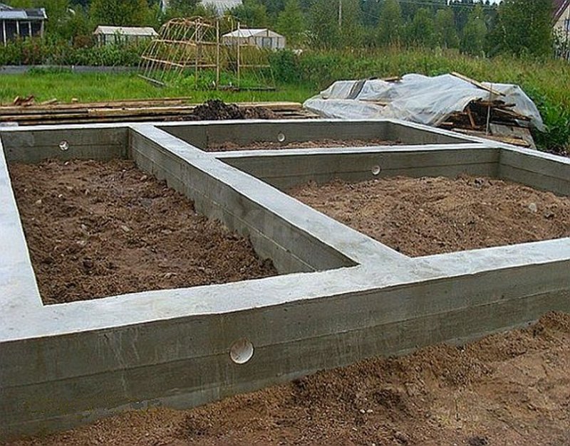 Ленточный фундамент 10х10