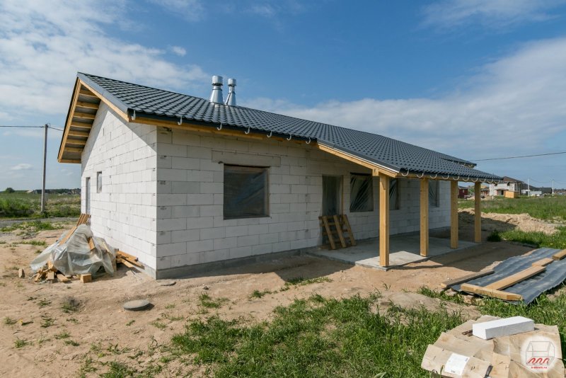 Одноэтажный домик из газобетона