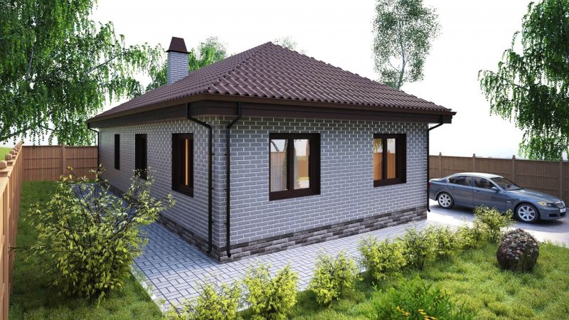 Одноэтажный дом из газоблока