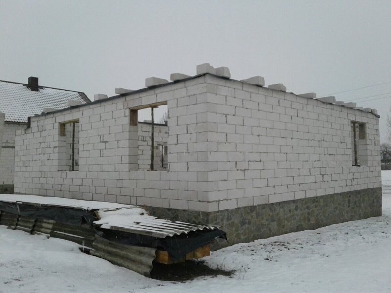 Одноэтажный дом из газоблока