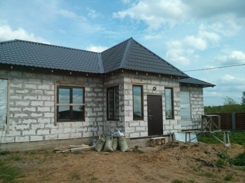 Одноэтажные дома из газобетона