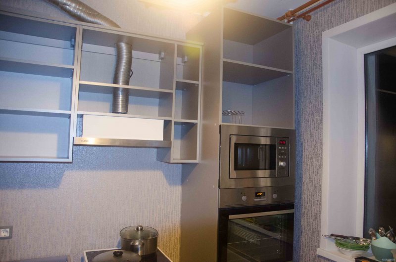 Дизайн кухни 8м2 с вытяжкой