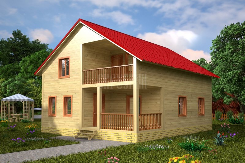 Каркасный дом 6х8 2 этажа